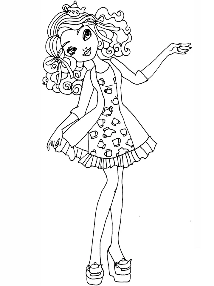 Ever After High boyama sayfası – okul öncesi, evde etkinlik