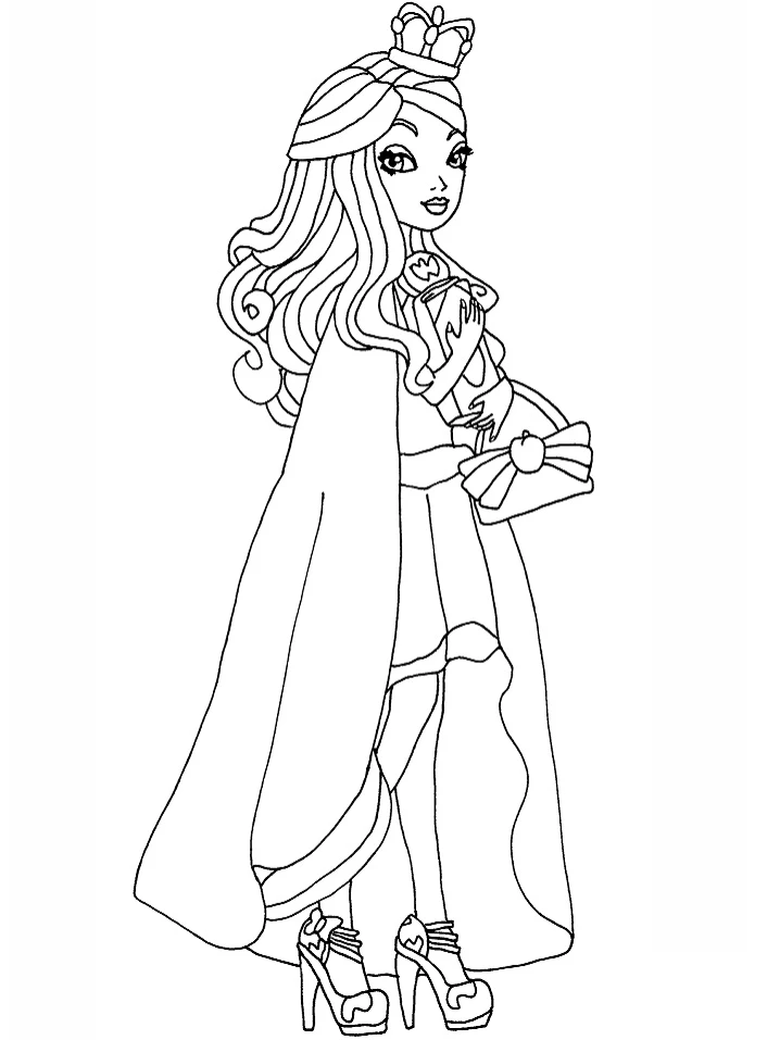 Ever After High boyama sayfası – çocuk aktivitesi, PDF indir