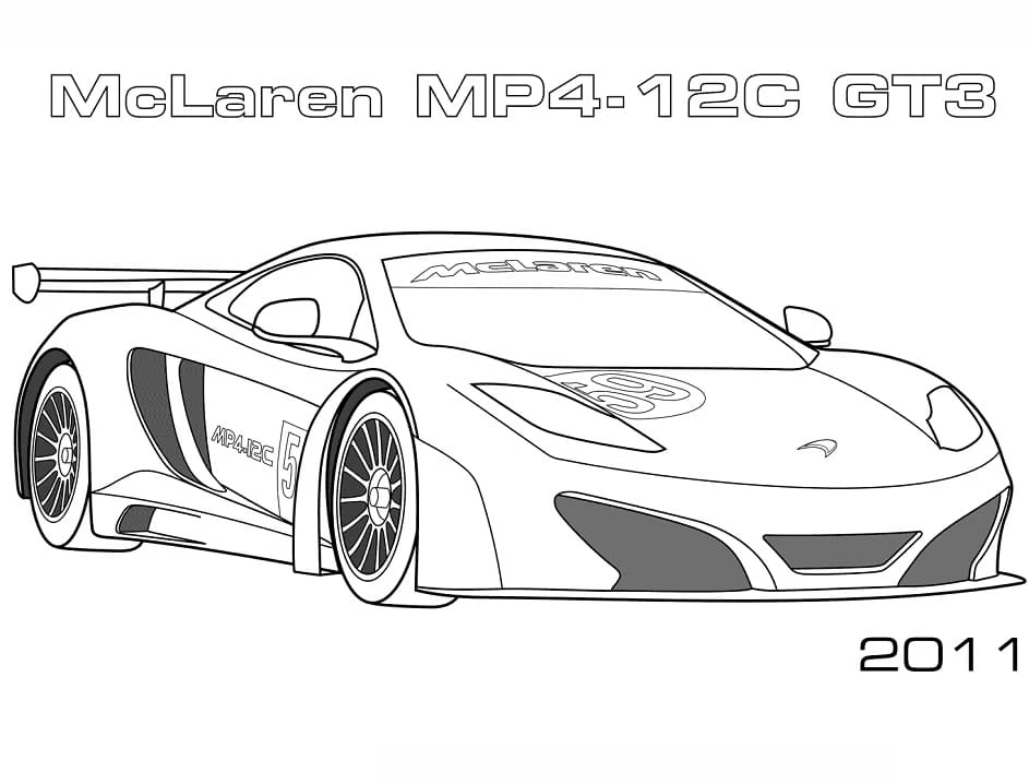 McLaren boyama sayfası – PDF indir, sevimli karakter