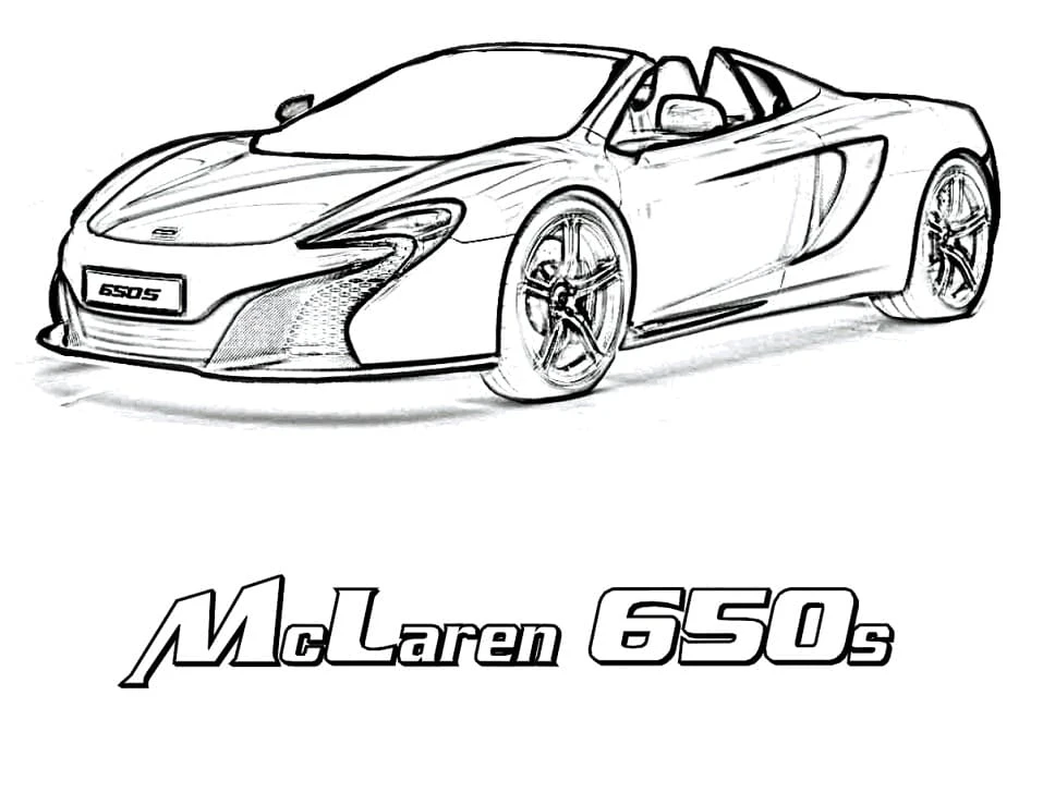 McLaren boyama sayfası – kolay boyama, eğitici aktivite