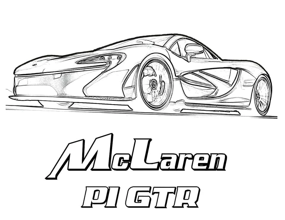 McLaren boyama sayfası – boyama etkinliği, çocuk aktivitesi