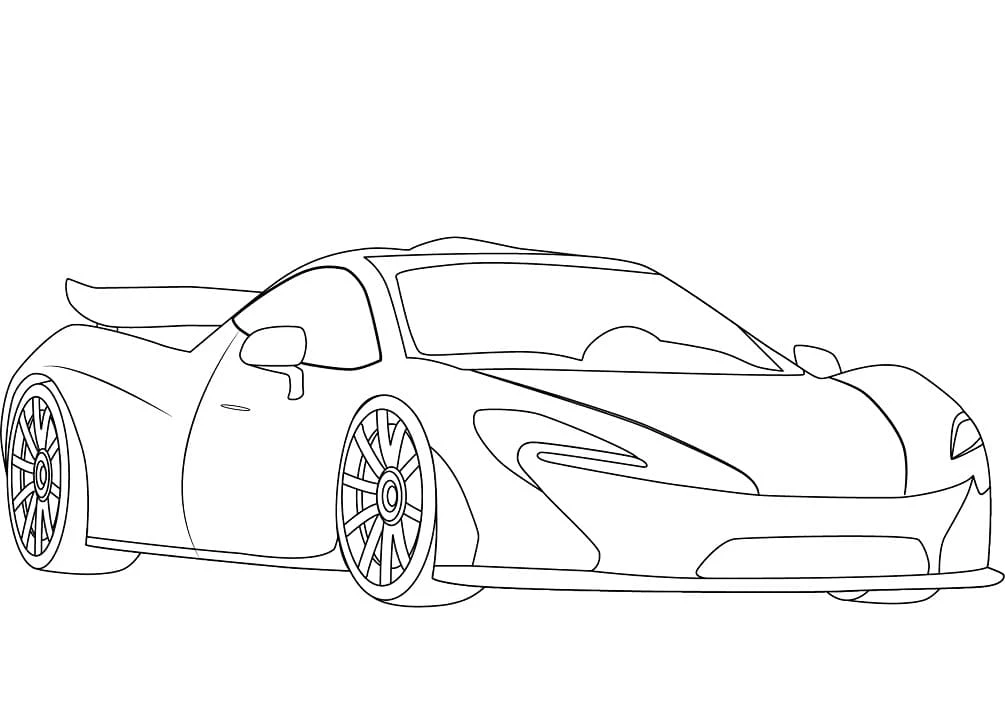 McLaren boyama sayfası – sevimli karakter, sanatsal çalışma