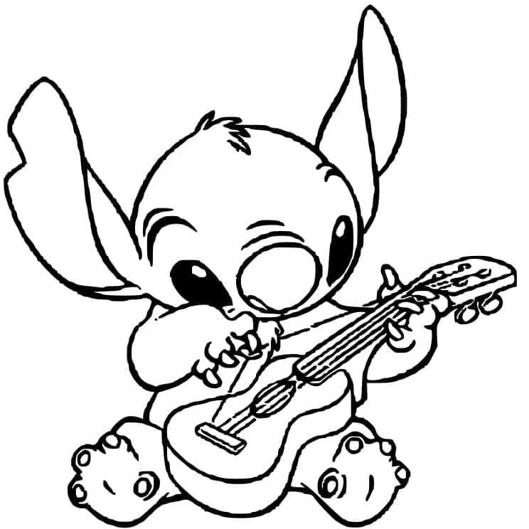 Lilo & Stitch boyama sayfası – keyifli zaman, renkli çizimler