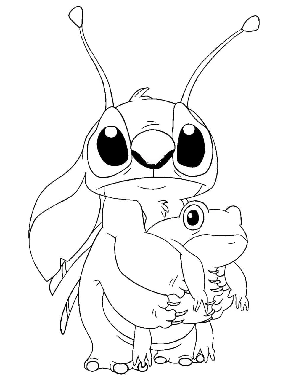 Lilo & Stitch boyama sayfası – boyama çalışması, yaratıcılığı geliştirir