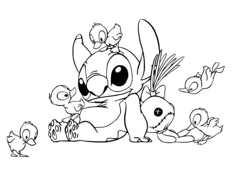 Lilo & Stitch boyama sayfası – ücretsiz yazdır, boyama etkinliği