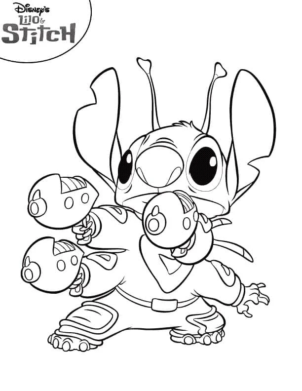 Lilo & Stitch boyama sayfası – PDF indir, sevimli karakter