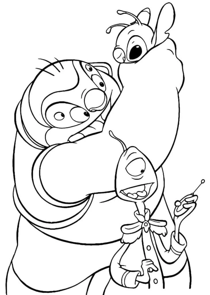 Lilo & Stitch boyama sayfası – sanatsal çalışma, çocuklar için