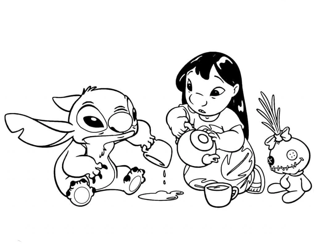 Lilo & Stitch boyama sayfası – ücretsiz yazdır, boyama etkinliği