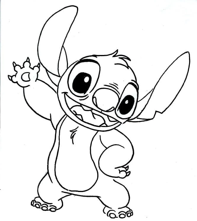 Lilo & Stitch boyama sayfası – yaratıcılığı geliştirir, keyifli zaman