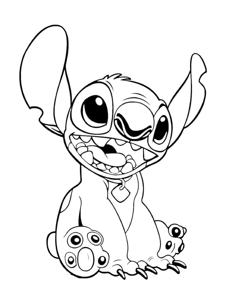 Lilo & Stitch boyama sayfası – okul öncesi, evde etkinlik