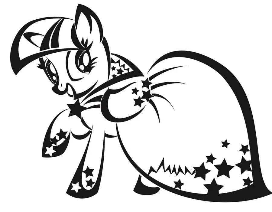 MLP boyama sayfası – renkli çizimler, okul öncesi