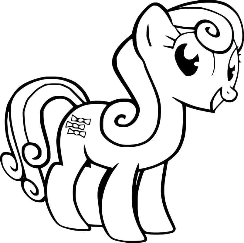MLP boyama sayfası – kolay boyama, eğitici aktivite
