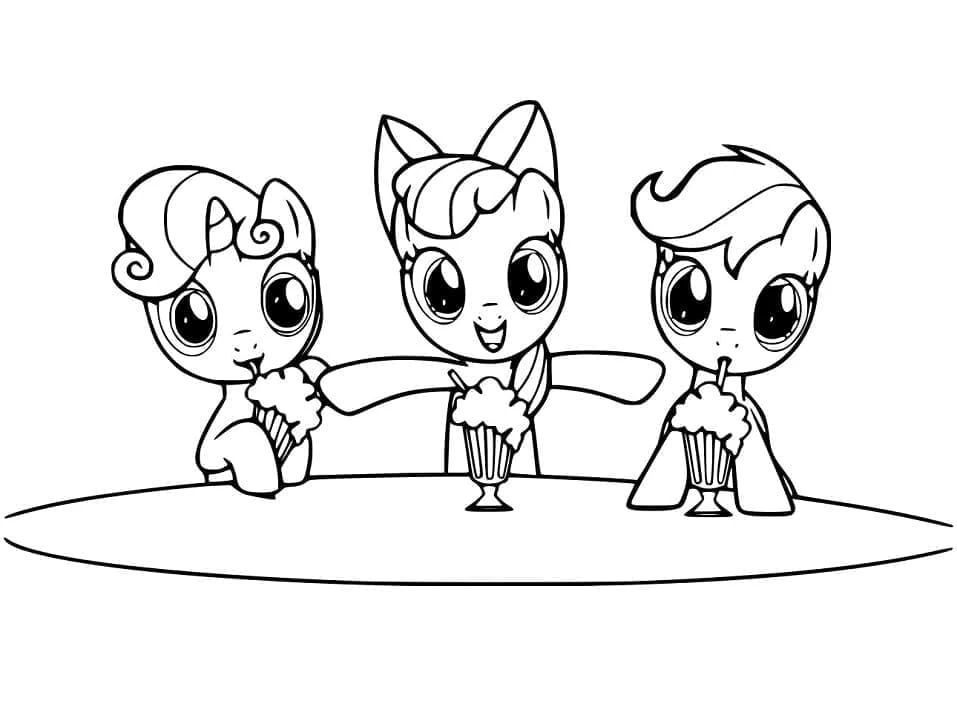 MLP boyama sayfası – eğlenceli etkinlik, el becerilerini geliştirir