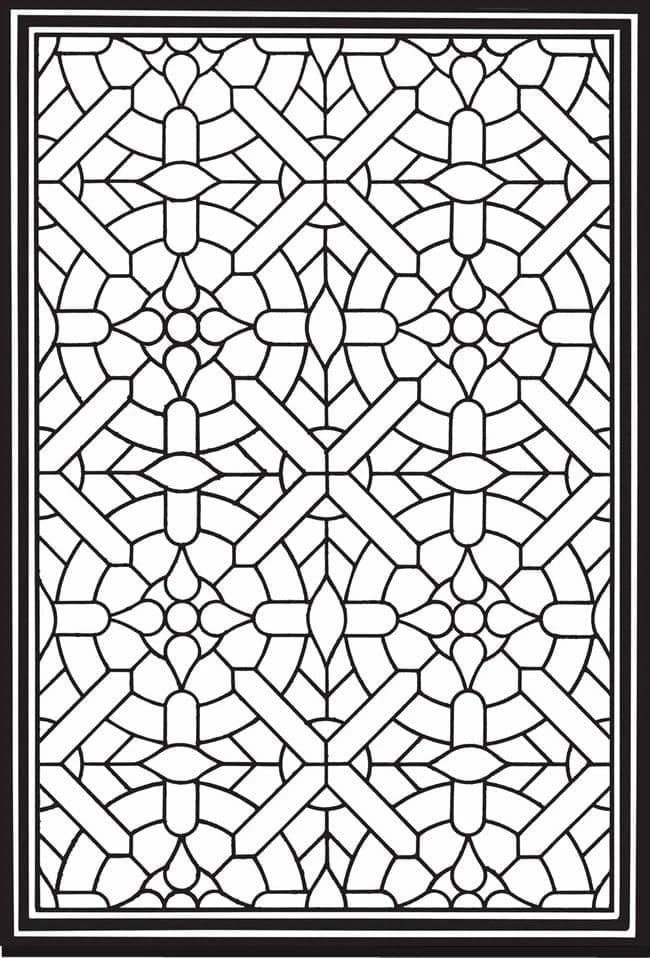 Vitray boyama sayfası – boyama çalışması, yaratıcılığı geliştirir
