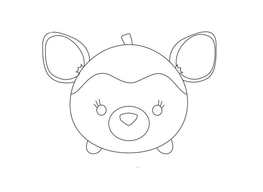 Tsum Tsum boyama sayfası – boyama çalışması, yaratıcılığı geliştirir