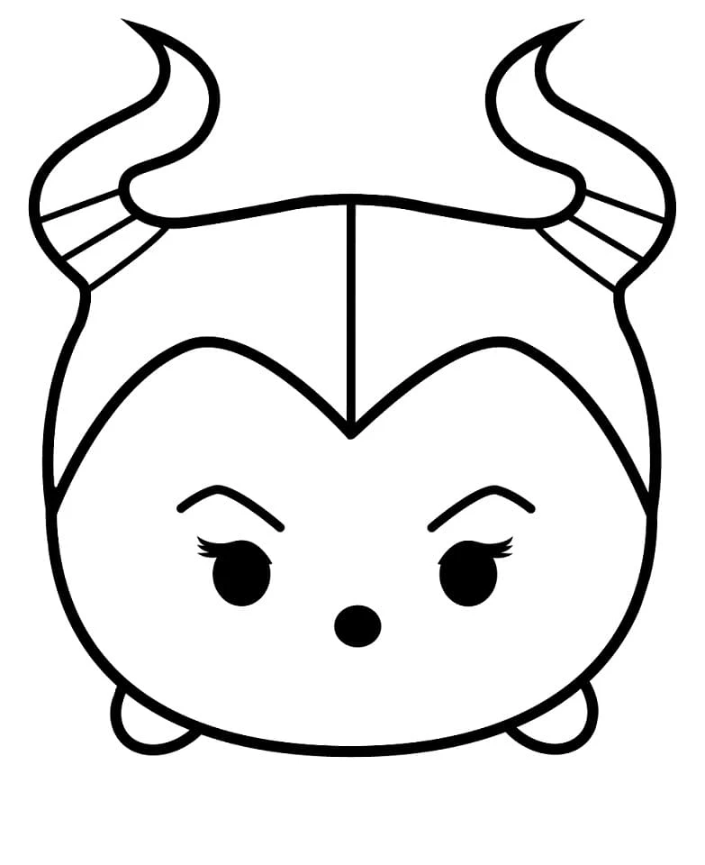 Tsum Tsum boyama sayfası – sevimli karakter, sanatsal çalışma