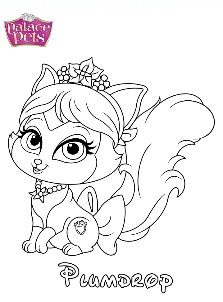 Palace Pets boyama sayfası – yaratıcılığı geliştirir, keyifli zaman