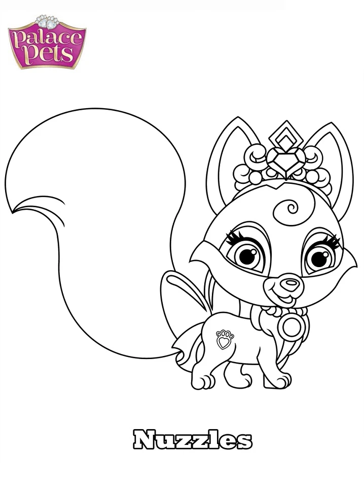 Palace Pets boyama sayfası – el becerilerini geliştirir, boyama çalışması