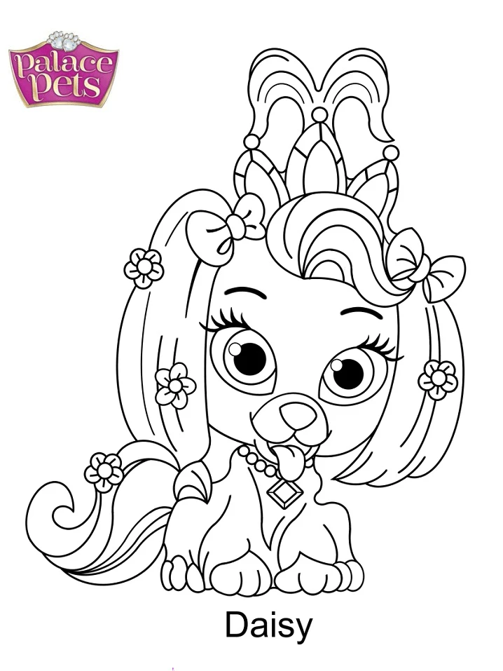 Palace Pets boyama sayfası – yaratıcılık, eğlenceli etkinlik