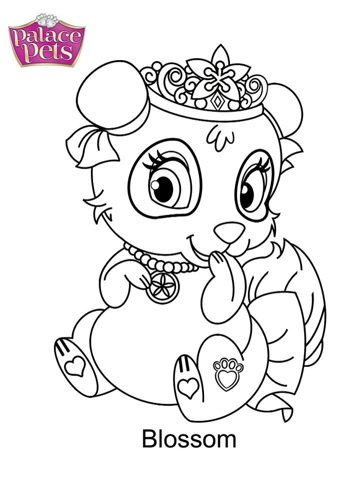 Palace Pets boyama sayfası – boyama çalışması, yaratıcılığı geliştirir