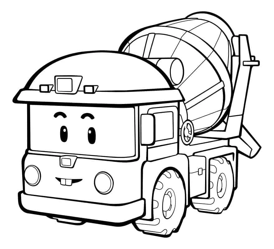 Robocar Poli boyama sayfası – yaratıcılık, eğlenceli etkinlik