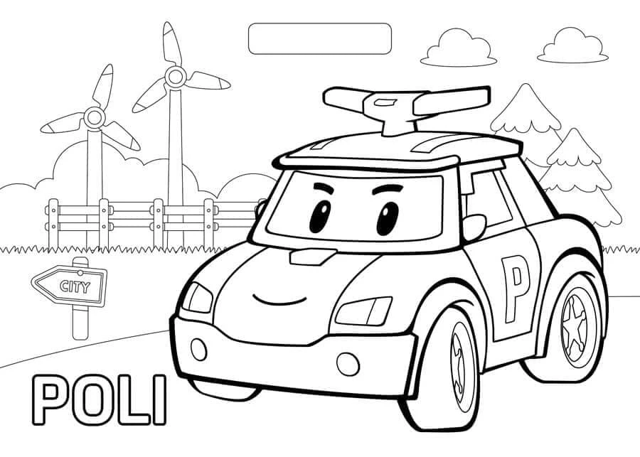 Robocar Poli boyama sayfası – ücretsiz yazdır, boyama etkinliği