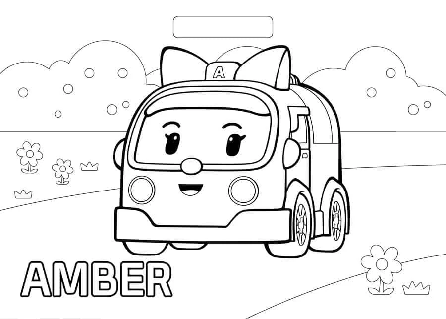 Robocar Poli boyama sayfası – eğlenceli etkinlik, el becerilerini geliştirir