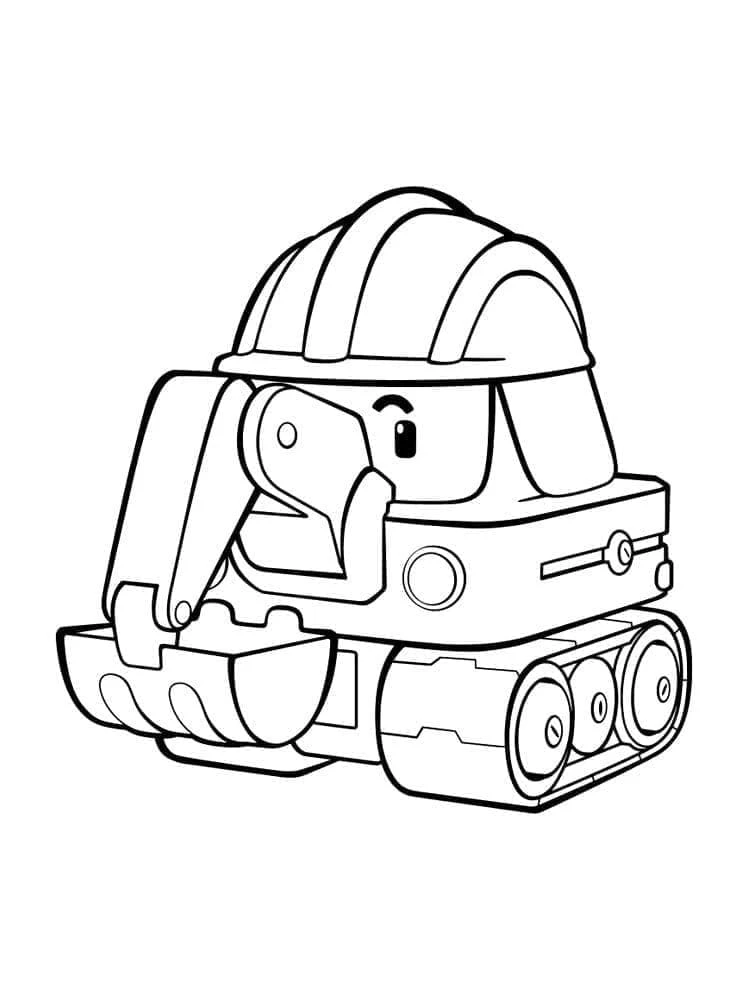 Robocar Poli boyama sayfası – boyama etkinliği, çocuk aktivitesi