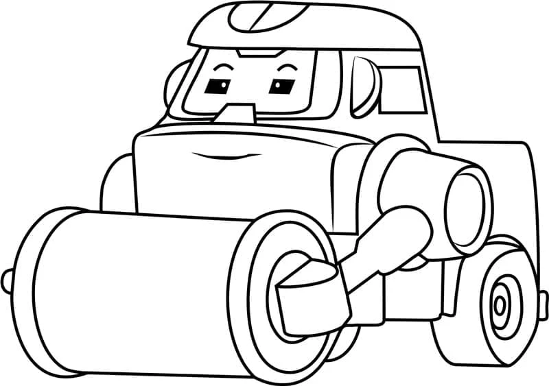 Robocar Poli boyama sayfası – boyama çalışması, yaratıcılığı geliştirir