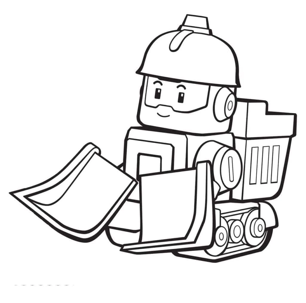 Robocar Poli boyama sayfası – yaratıcılığı geliştirir, keyifli zaman