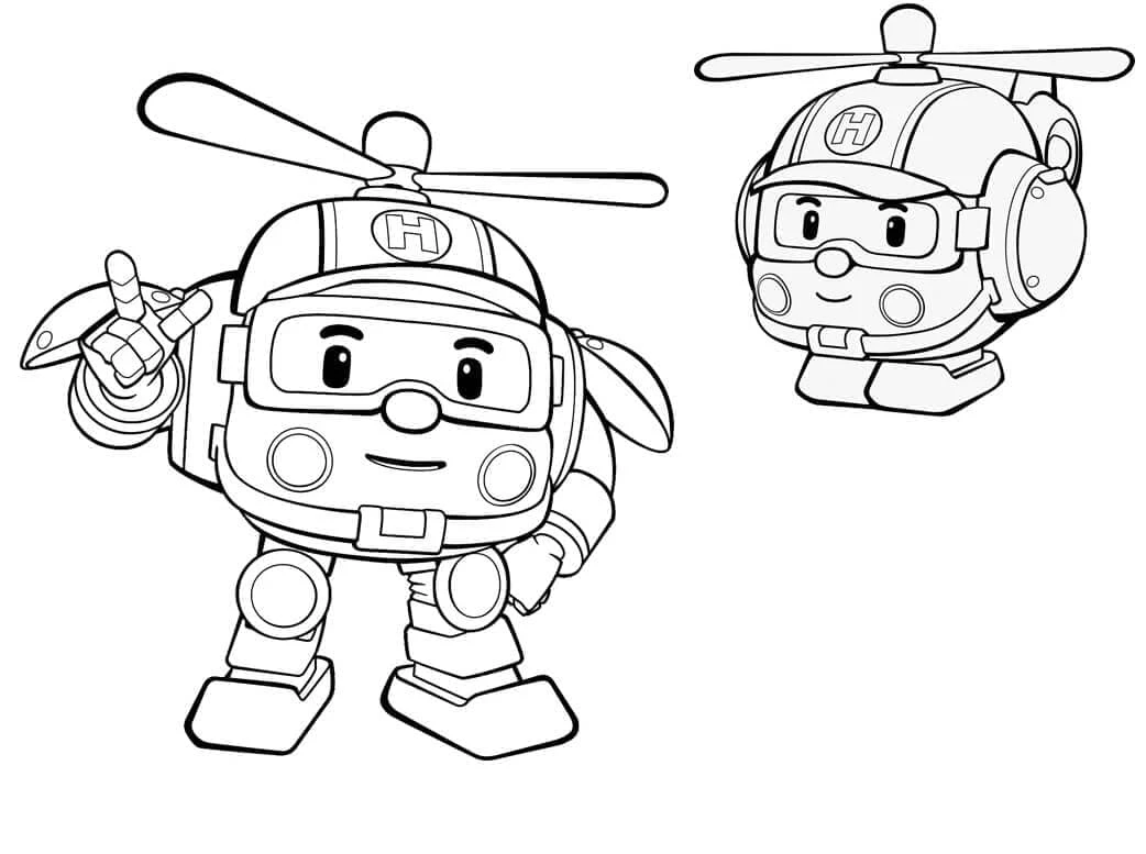 Robocar Poli Boyama