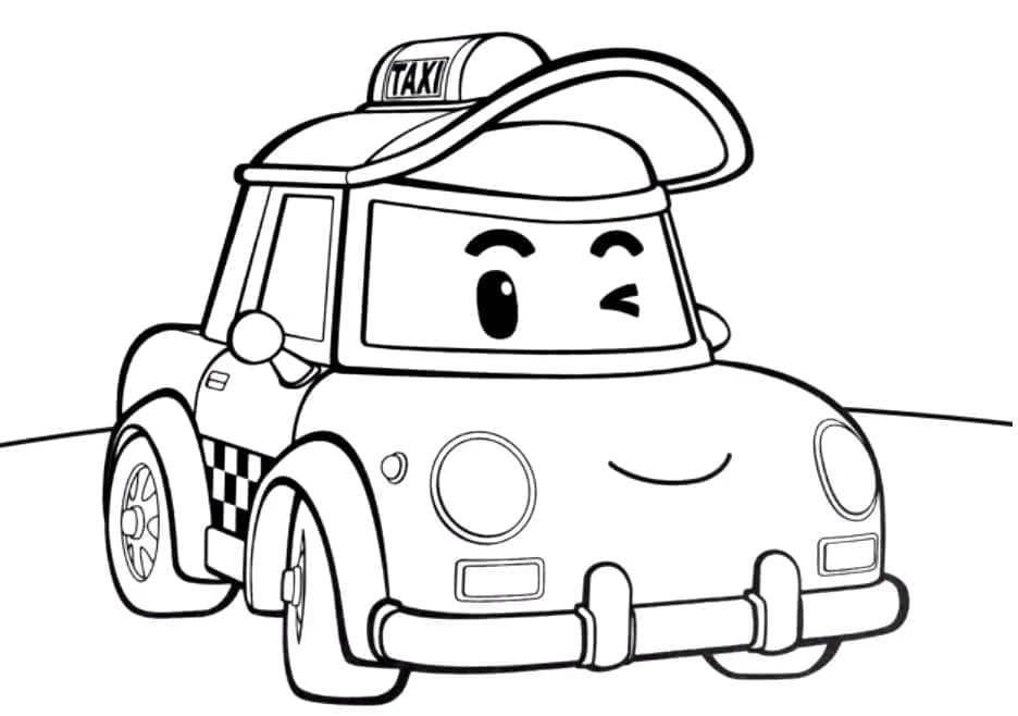 Robocar Poli boyama sayfası – boyama çalışması, yaratıcılığı geliştirir