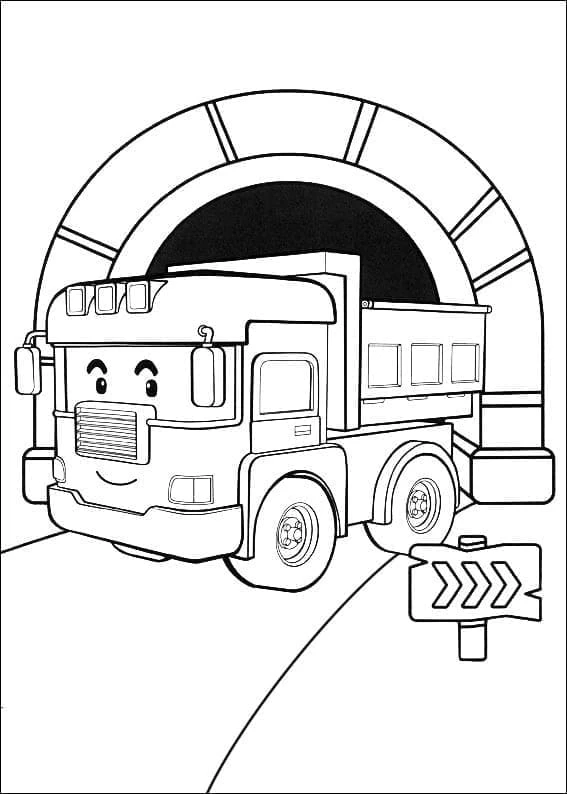 Robocar Poli boyama sayfası – PDF indir, sevimli karakter