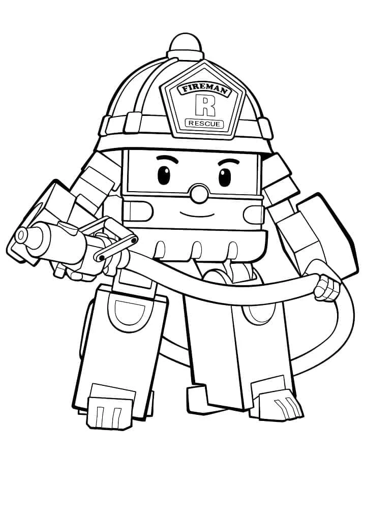 Robocar Poli boyama sayfası – eğlenceli etkinlik, el becerilerini geliştirir