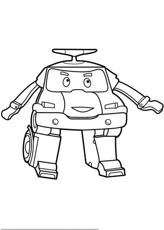 Robocar Poli boyama sayfası – yaratıcılığı geliştirir, keyifli zaman