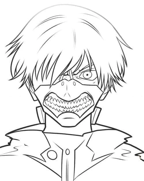 Kaneki Ken boyama sayfası – ücretsiz yazdır, boyama etkinliği