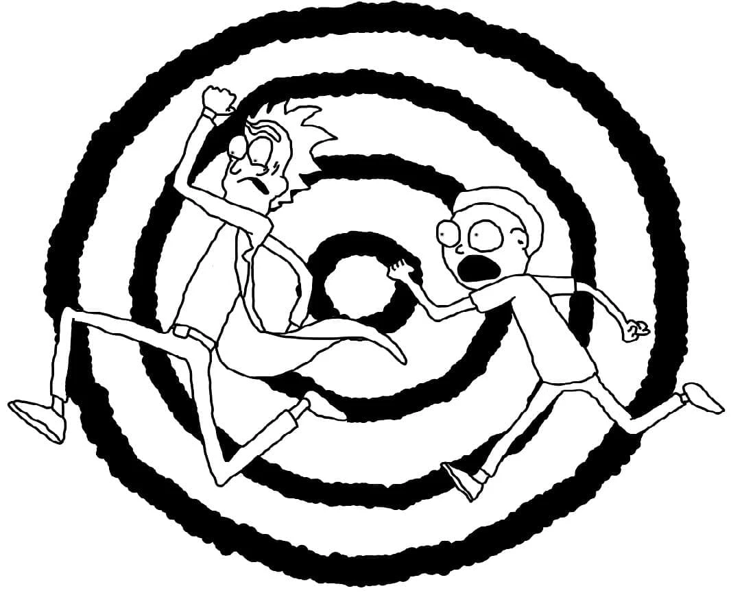 Rick And Morty boyama sayfası – okul öncesi, evde etkinlik