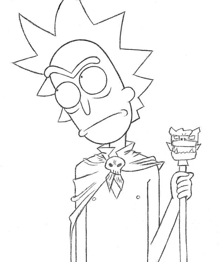 Rick And Morty boyama sayfası – eğitici aktivite, yaratıcılık