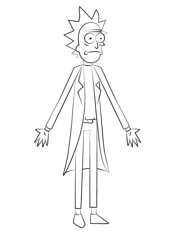 Rick And Morty boyama sayfası – sanatsal çalışma, çocuklar için