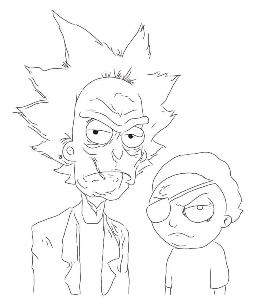 Rick And Morty boyama sayfası – ücretsiz yazdır, boyama etkinliği