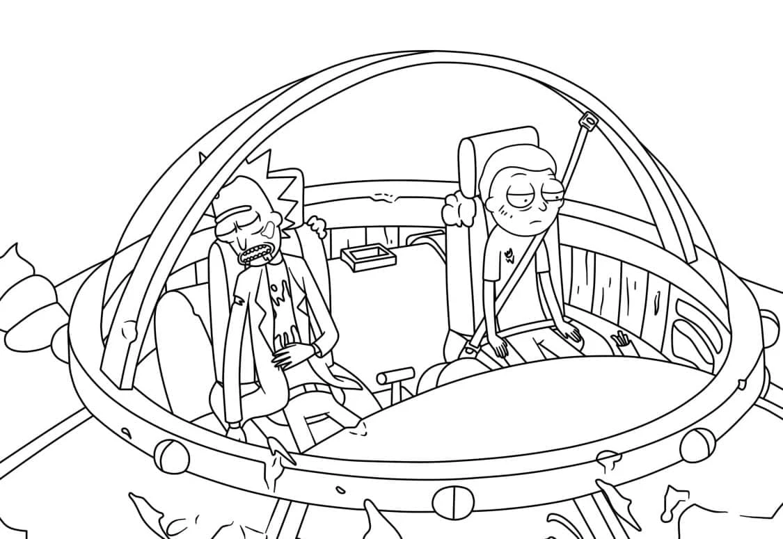 Rick And Morty boyama sayfası – PDF indir, sevimli karakter