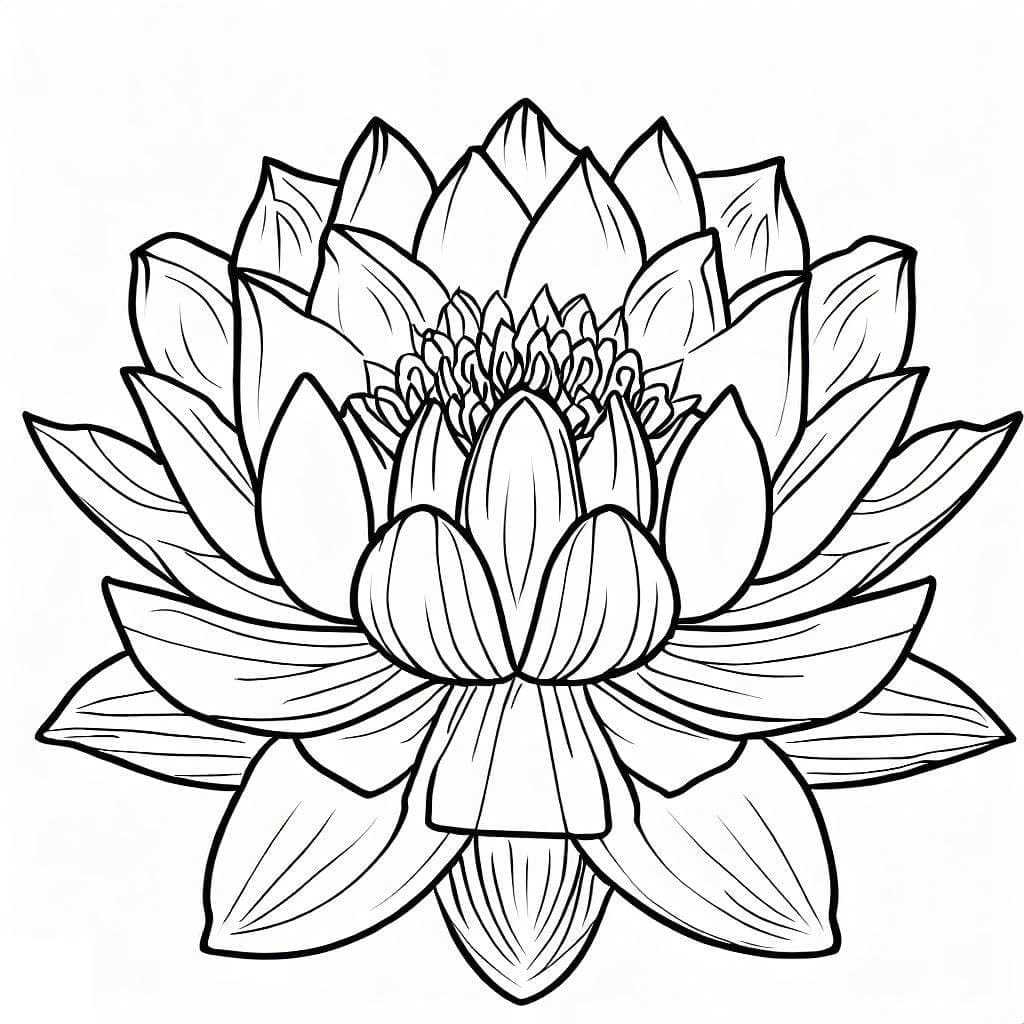 Lotus boyama sayfası – PDF indir, sevimli karakter