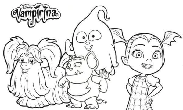 Vampirina boyama sayfası – yaratıcılığı geliştirir, keyifli zaman
