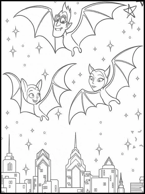 Vampirina boyama sayfası – çocuk aktivitesi, PDF indir