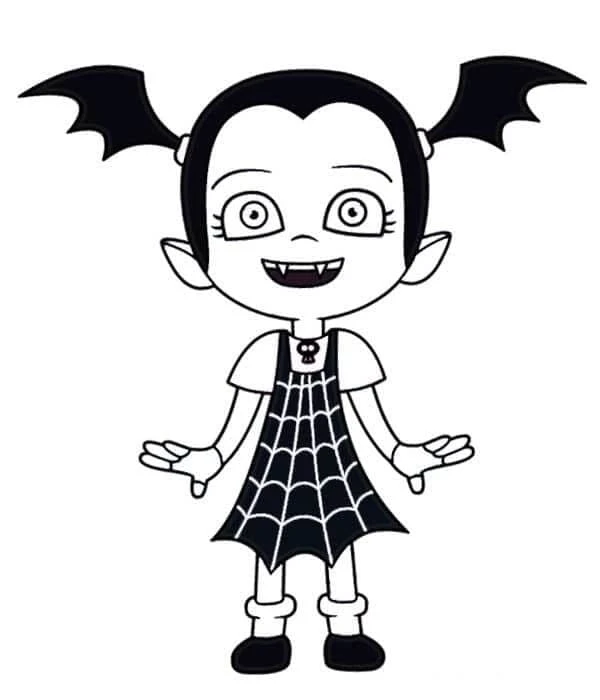 Vampirina boyama sayfası – renkli çizimler, okul öncesi