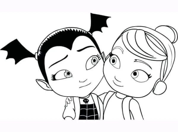 Vampirina boyama sayfası – çocuk aktivitesi, PDF indir