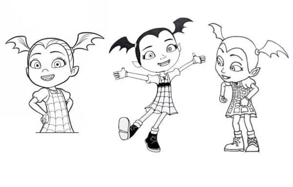 Vampirina boyama sayfası – boyama çalışması, yaratıcılığı geliştirir