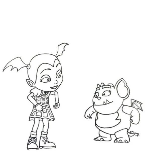 Vampirina boyama sayfası – renkli çizimler, okul öncesi