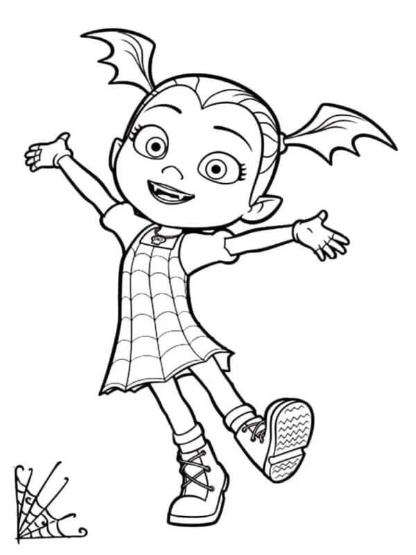 Vampirina boyama sayfası – eğlenceli etkinlik, el becerilerini geliştirir