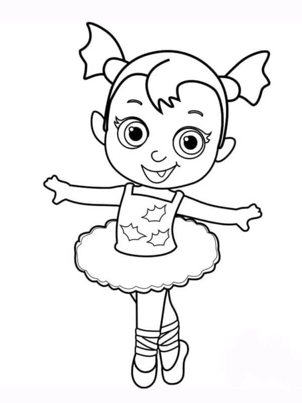 Vampirina boyama sayfası – boyama etkinliği, çocuk aktivitesi